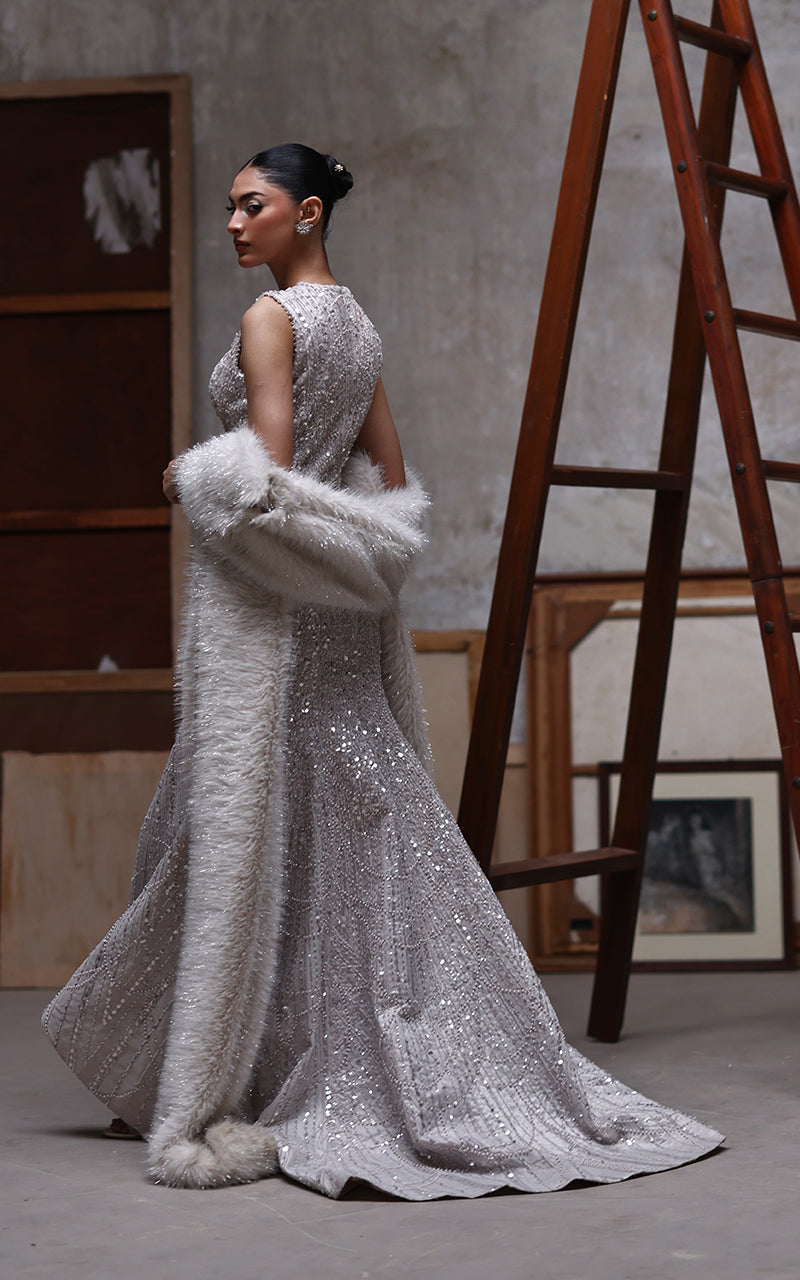 Threads and Motifs | Formal Dresses 25 | Net Embroidered Dress, image 2