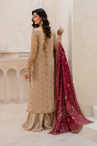 Iznik | Chinnon Chiffon | CC-44 Embroidered Chiffon -  Iznik Formal - Original Designer Dress - House of Maryam
