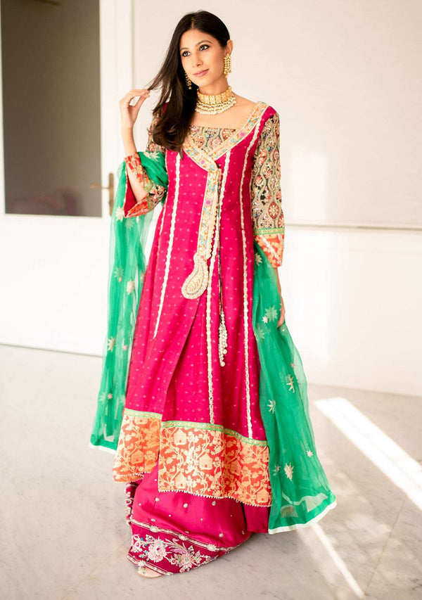 Layla Chatoor | Luxury Pret | Fuchsia Angrakha-3