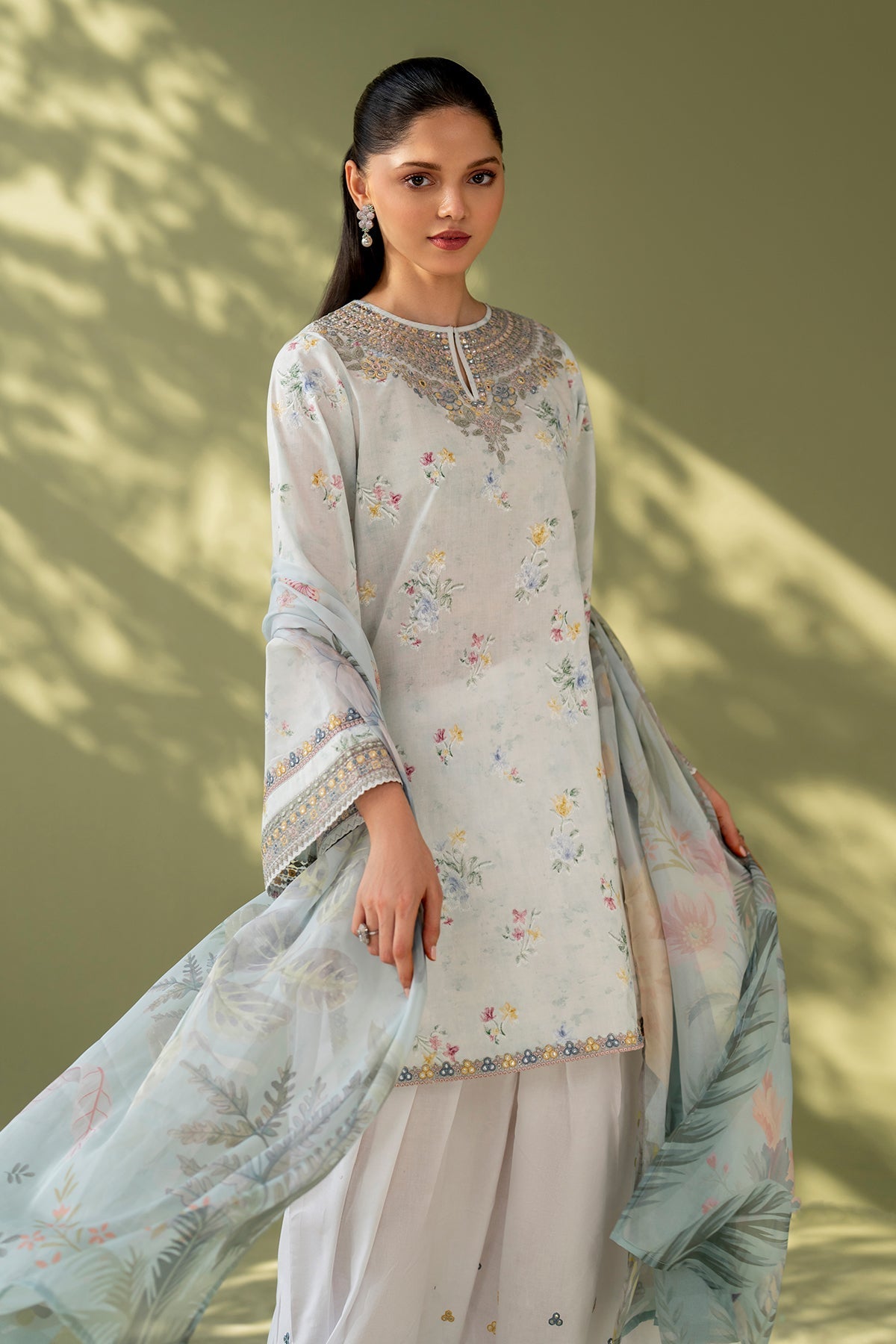 Baroque | Eid Printique | EMBROIDERED PRINTED LAWN UF-4170 -  Baroque Ladies Clothes - Original Designer Dress - House of Maryam