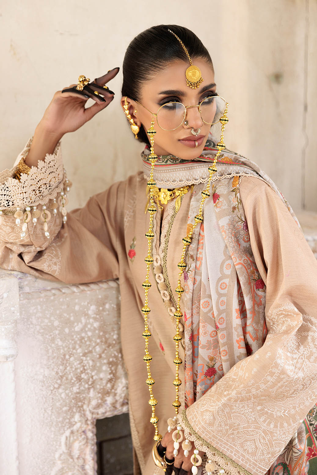 Bonanza Satrangi | Satan 3 Pc (7W24E3P031) -  Bonanza Satrangi Unstitched - Original Designer Dress - House of Maryam