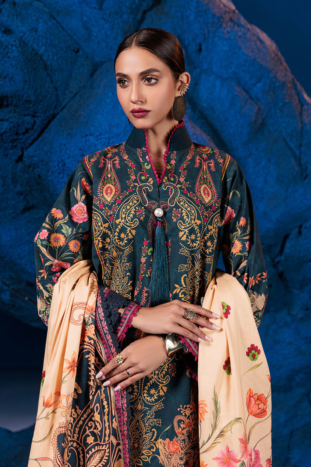 Bonanza Satrangi | Pacific 3 Pc (7W24P3P226) -  Bonanza Satrangi Unstitched - Original Designer Dress - House of Maryam