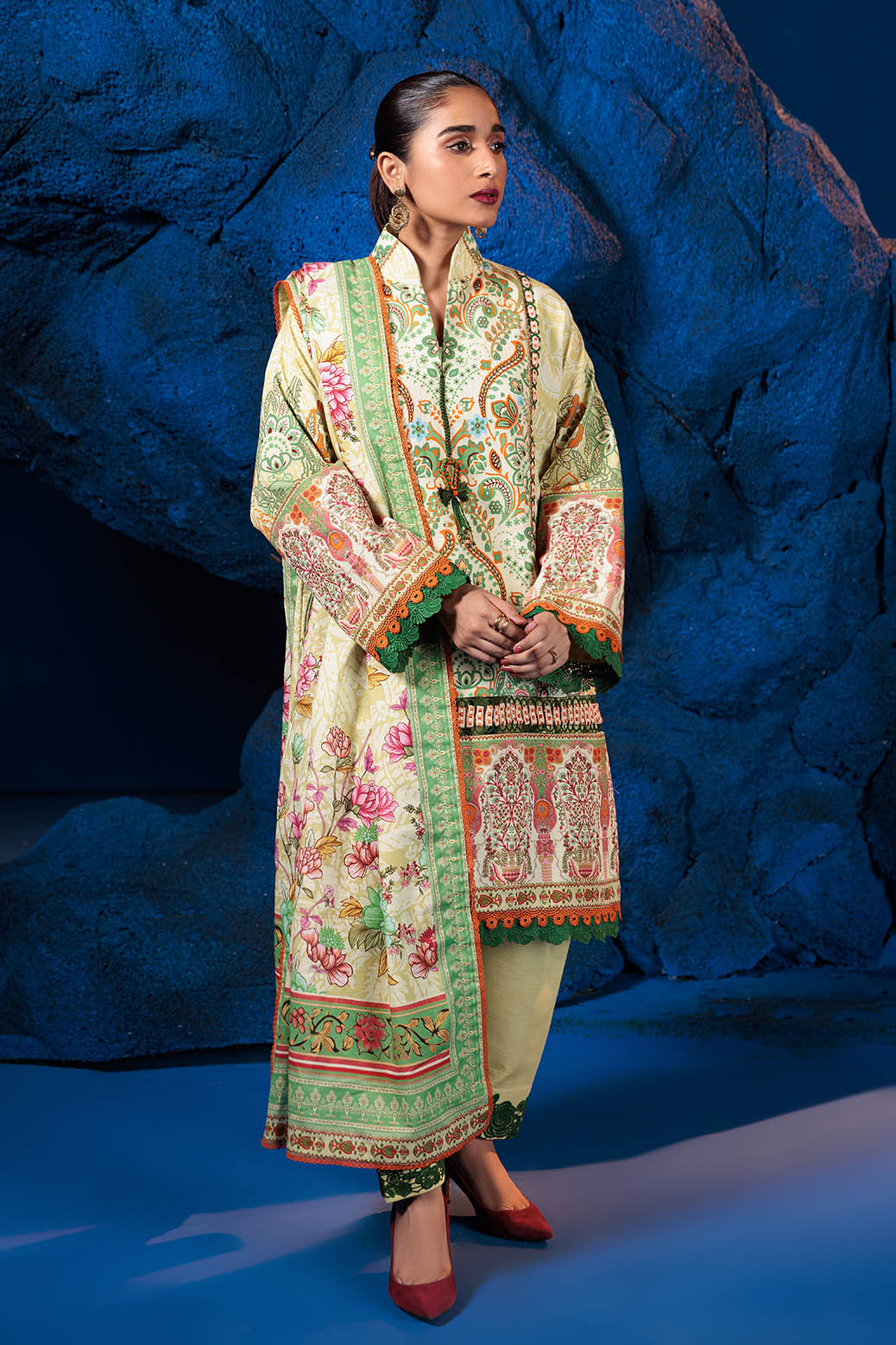 Bonanza Satrangi | Margarita 3 Pc (7W24P3P227) -  Bonanza Satrangi Unstitched - Original Designer Dress - House of Maryam