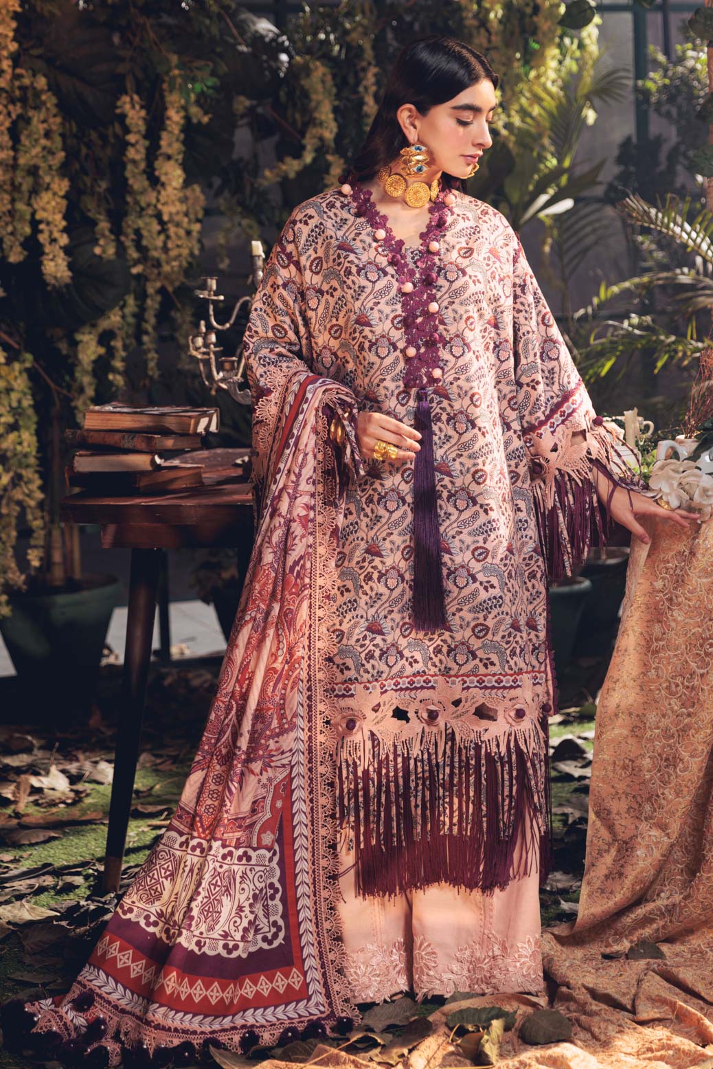 Bonanza Satrangi | Elegancia 3 Pc (7W24P3P287) -  Bonanza Satrangi Unstitched - Original Designer Dress - House of Maryam