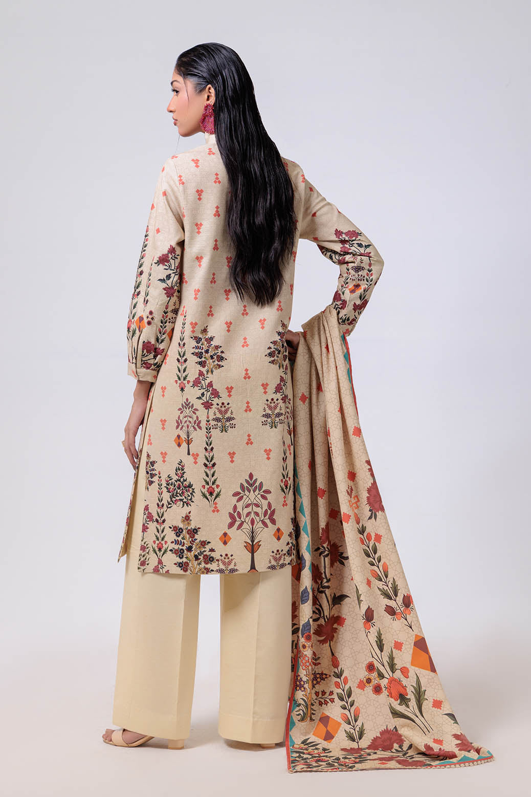 Bonanza Satrangi | Sand Castle 3 Pc (7W24P3P352) -  Bonanza Satrangi Unstitched - Original Designer Dress - House of Maryam