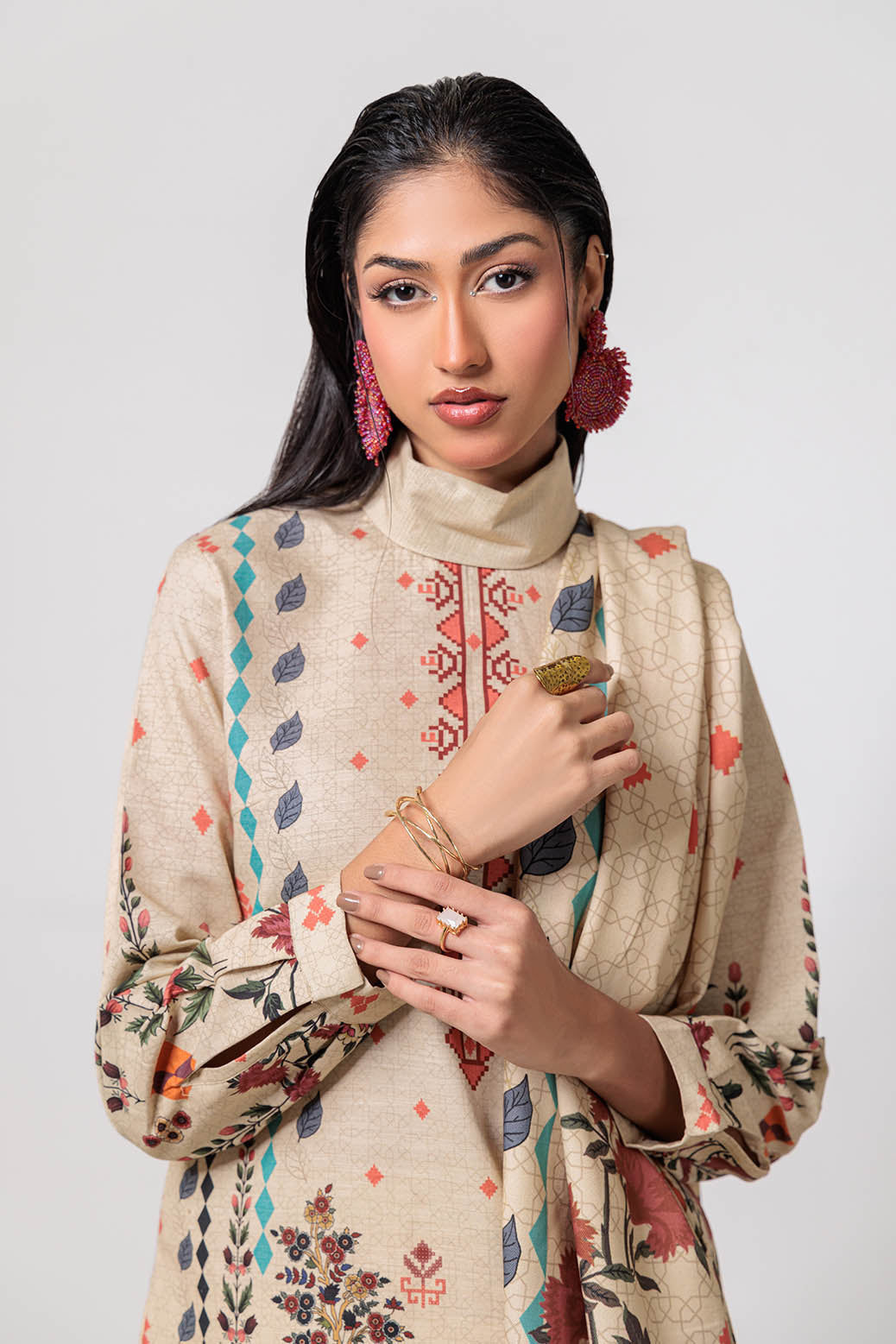 Bonanza Satrangi | Sand Castle 3 Pc (7W24P3P352) -  Bonanza Satrangi Unstitched - Original Designer Dress - House of Maryam