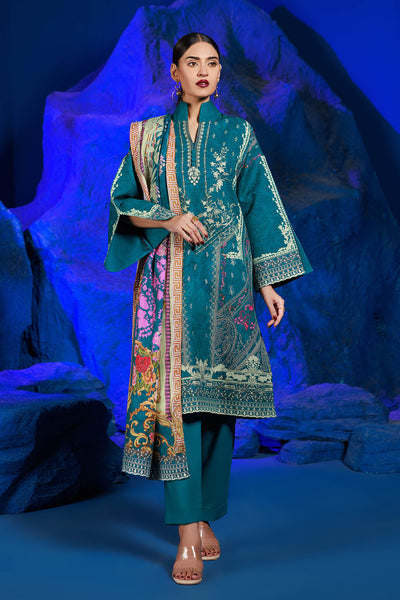 Bonanza Satrangi | Ocean Floor 3 Pc (7W24P3P354) -  Bonanza Satrangi Unstitched - Original Designer Dress - House of Maryam