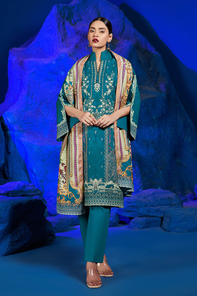 Bonanza Satrangi | Ocean Floor 3 Pc (7W24P3P354) -  Bonanza Satrangi Unstitched - Original Designer Dress - House of Maryam
