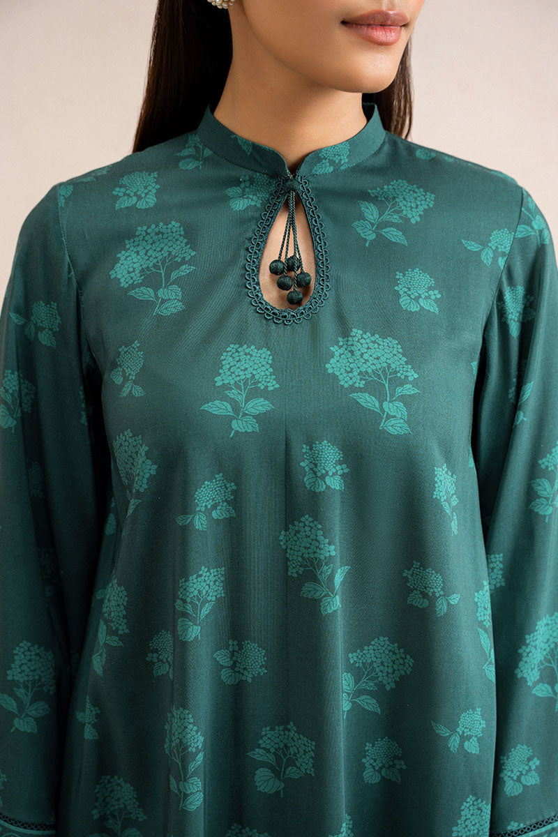 Cross Stitch | Basic Pret | Pine Glam Printed Linen Shirt-2