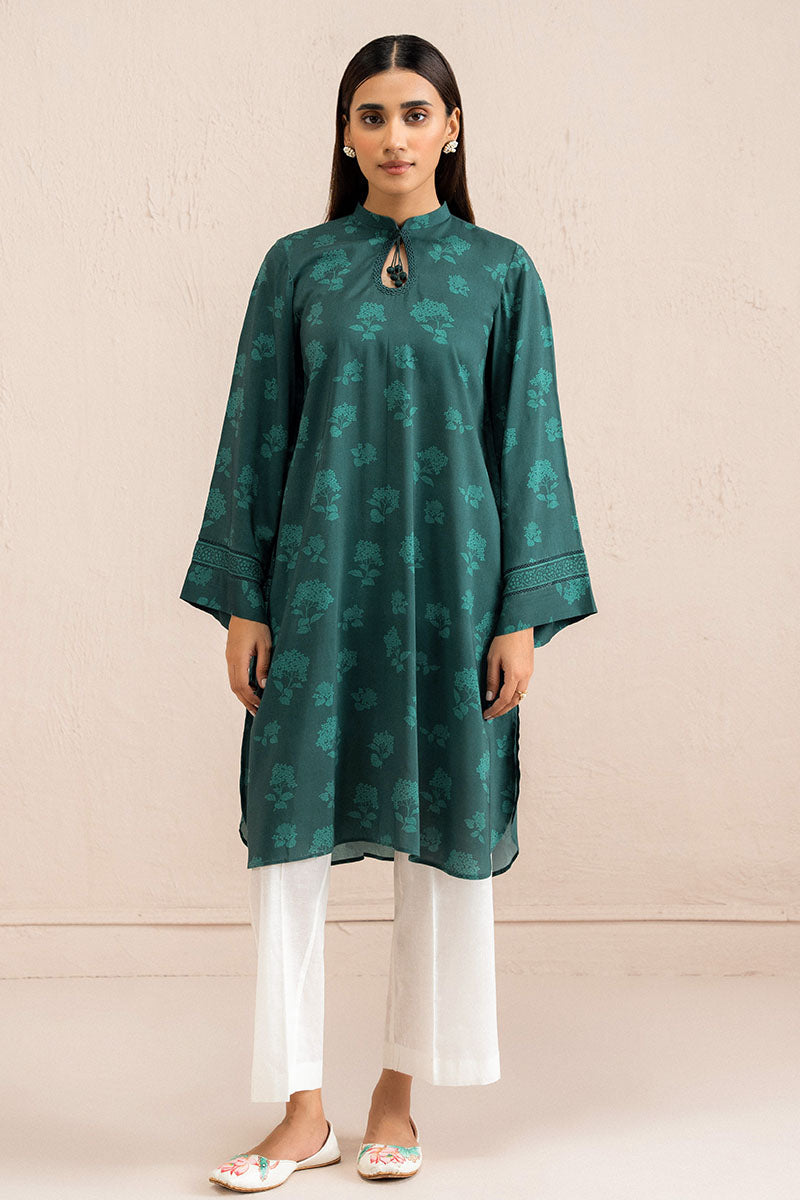 Cross Stitch | Basic Pret | Pine Glam Printed Linen Shirt-3