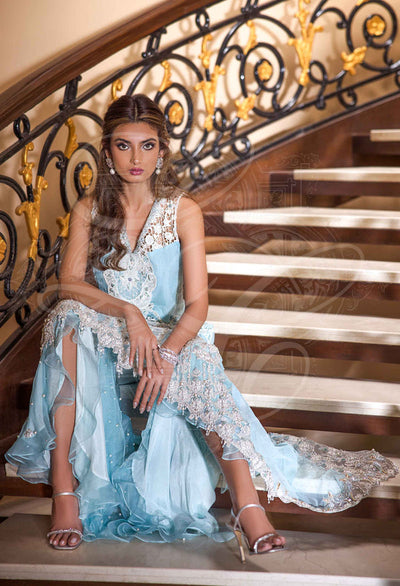Layla Chatoor | Luxury Pret | Aquamarine Blue