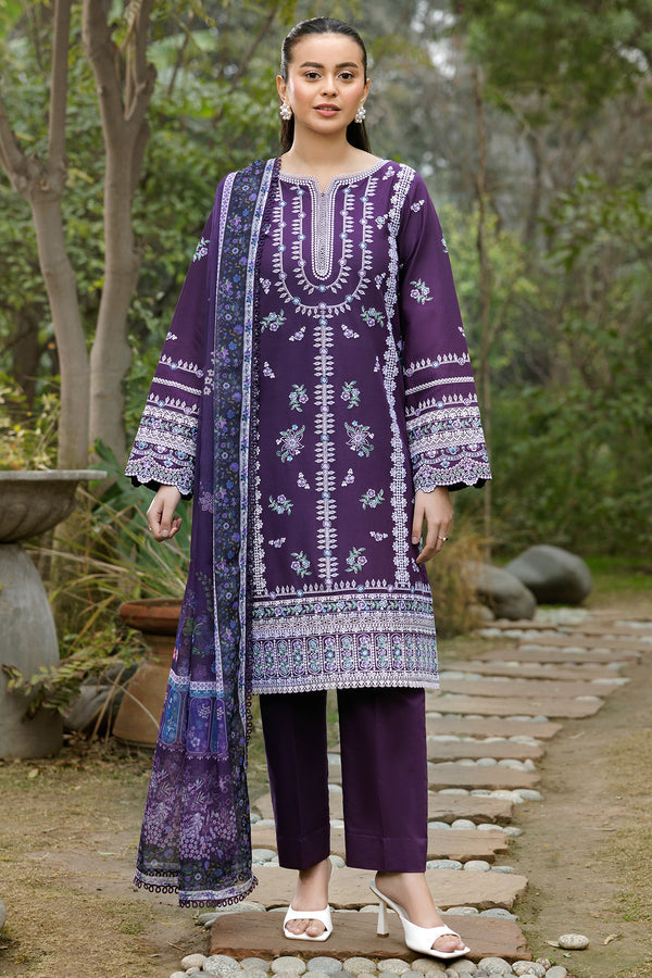 Farasha | Summer Weaves Embroidered Lawn | Regal Iris -  Farasha Ladies Clothes - Original Designer Dress - House of Maryam