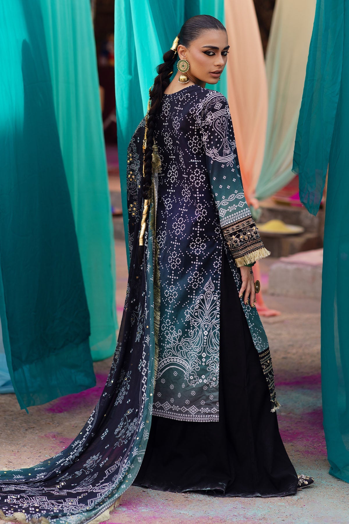 Nureh | Bazaar Lawn | NS-129 -  Nureh Luxury - Original Designer Dress - House of Maryam