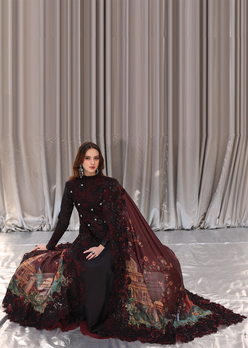 Musferah Saad | Moonlit Glam | Crimson Noir-6