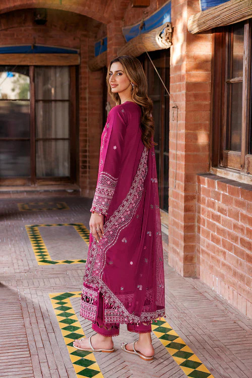 Farasha | Kaavish Lawn 24 | ROSY SOMBER -  Farasha Luxury - Original Designer Dress - House of Maryam