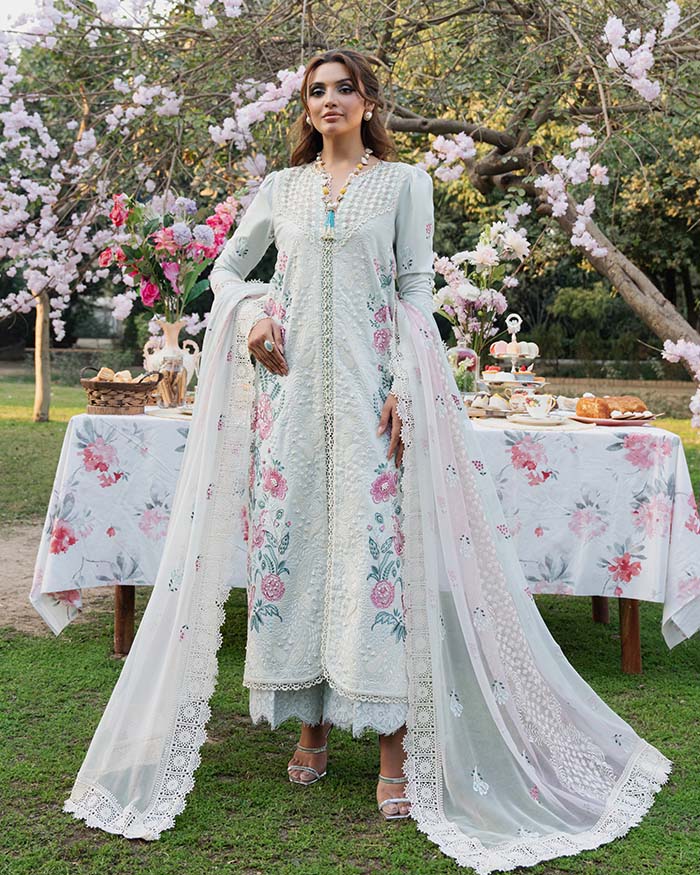 Zevk | Flora Festive Lawn | JASMINE -  Zevk Ladies Clothes -  House of Maryam