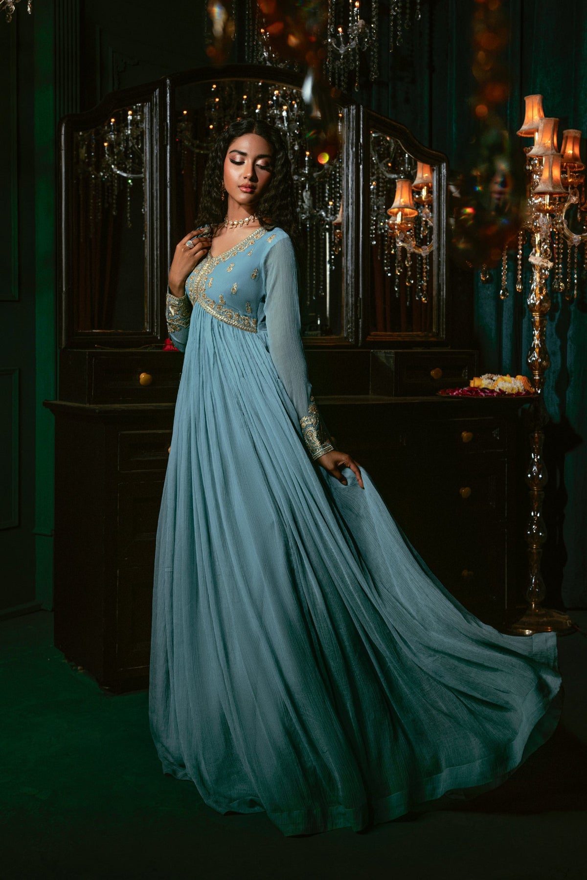 Hania & Umaimaz | Festive Collection | Aasmani -  Hania & Umaima  - Original Designer Dress - House of Maryam
