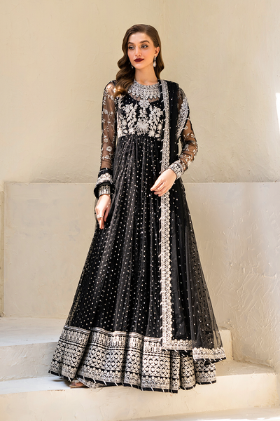 Iznik | Chinnon Chiffon | CC-50 Embroidered Net -  Iznik Formal - Original Designer Dress - House of Maryam