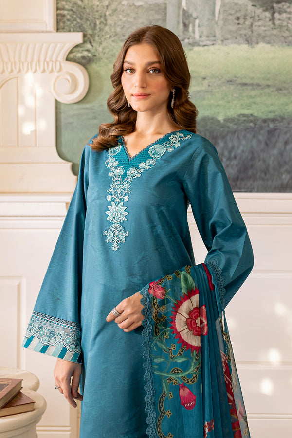 Farasha | Seraya Lawn 24 | PERIWINKLE -  Farasha Luxury - Original Designer Dress - House of Maryam