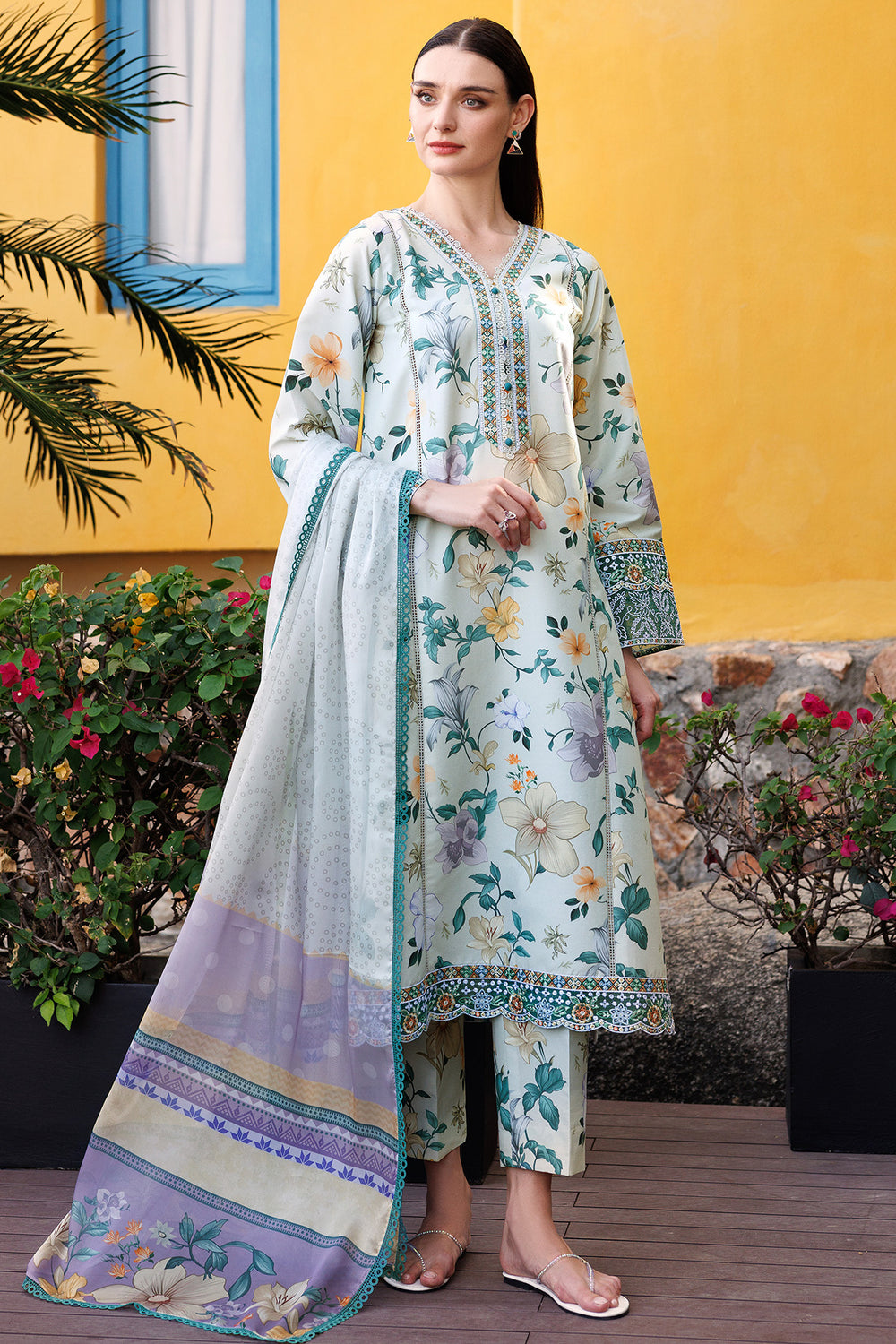 Farasha | Printed Essentials | Aqua Sparkle -  Farasha Ladies Clothes - Original Designer Dress - House of Maryam