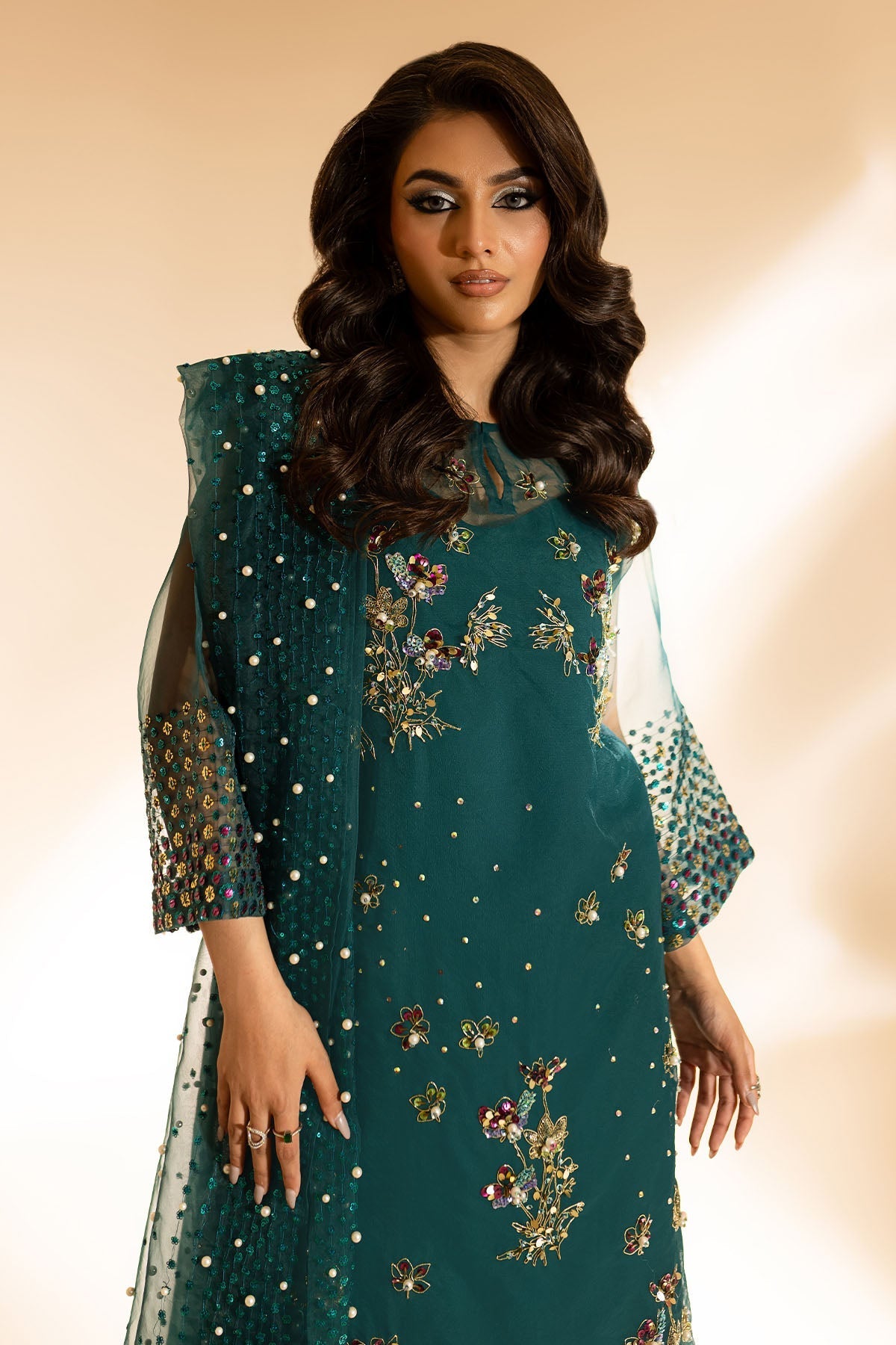 Nureh | Tiny Twinkles | TW-01 TEAL DREAM -  Nureh Luxury - Original Designer Dress - House of Maryam