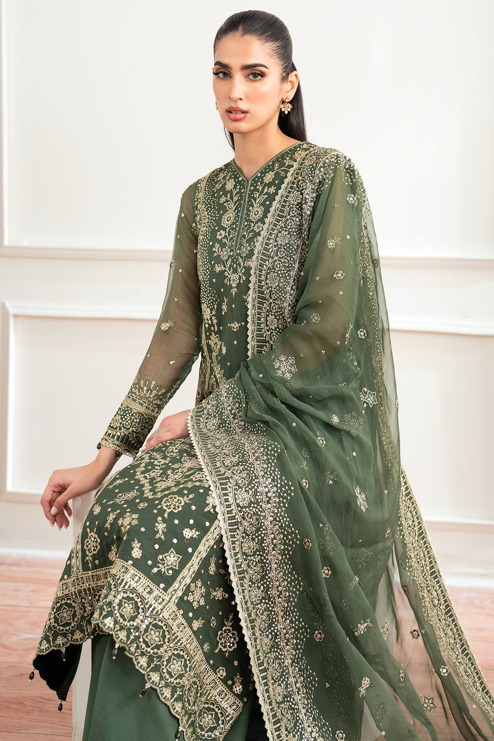 Farasha | Essence Formals 25 | Muted Moss -  Farasha Ladies Clothes - Original Designer Dress - House of Maryam