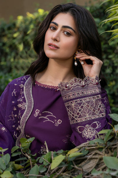 Farasha | Summer Weaves Embroidered Lawn | Raven Plum -  Farasha Ladies Clothes - Original Designer Dress - House of Maryam