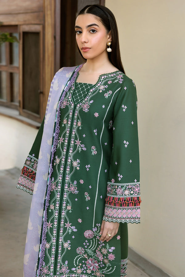 Farasha | Summer Weaves Embroidered Lawn | Emerald Eclips -  Farasha Ladies Clothes - Original Designer Dress - House of Maryam