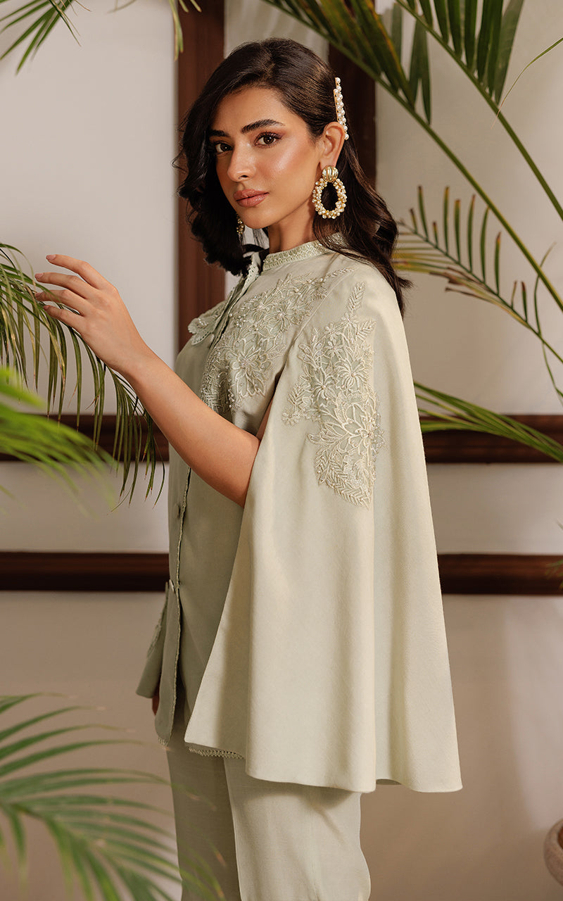 Threads and Motifs | Formal Dresses 25 | Embroidered Cape With Trouser -  Threads and Motifs Ladies Clothes - Original Designer Dress - House of Maryam