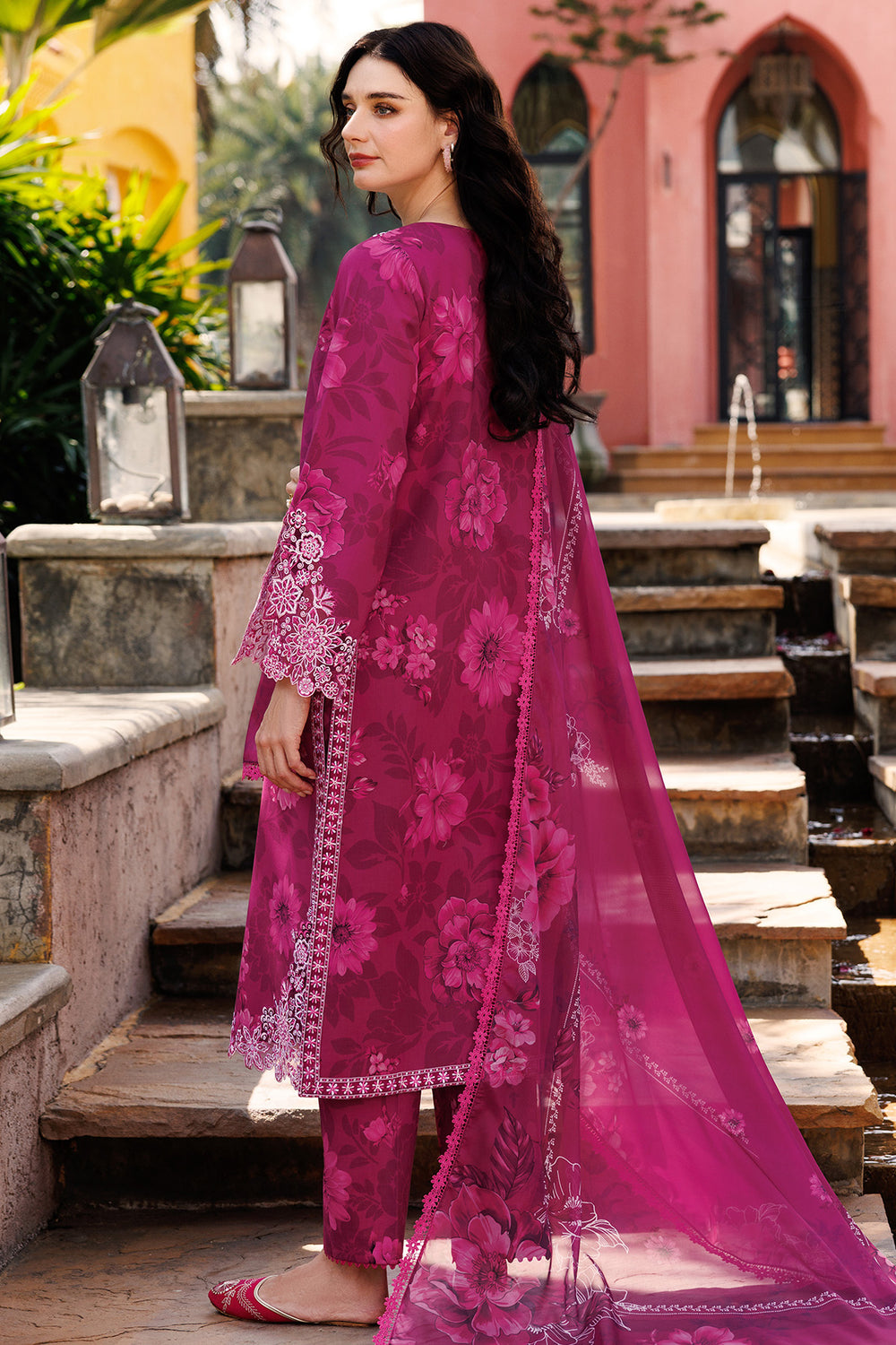 Farasha | Printed Essentials | Fuchsia Flare -  Farasha Ladies Clothes - Original Designer Dress - House of Maryam