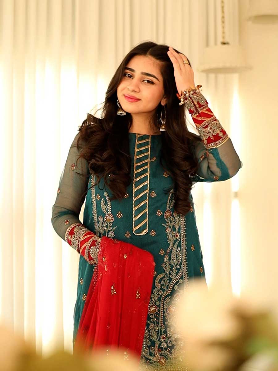 Salitex | Signature Festive Chiffon | SUNW6JI021UT -  Salitex Ladies Clothes - Original Designer Dress - House of Maryam