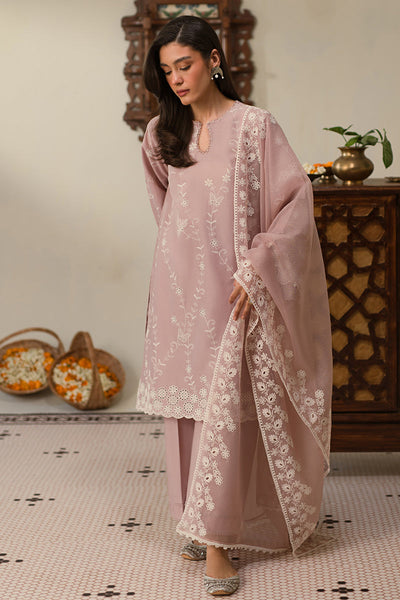 Cross Stitch | Chikankari Lawn 25 | MAUVE GLAM -  Cross Stitch Ladies Clothes - Original Designer Dress - House of Maryam