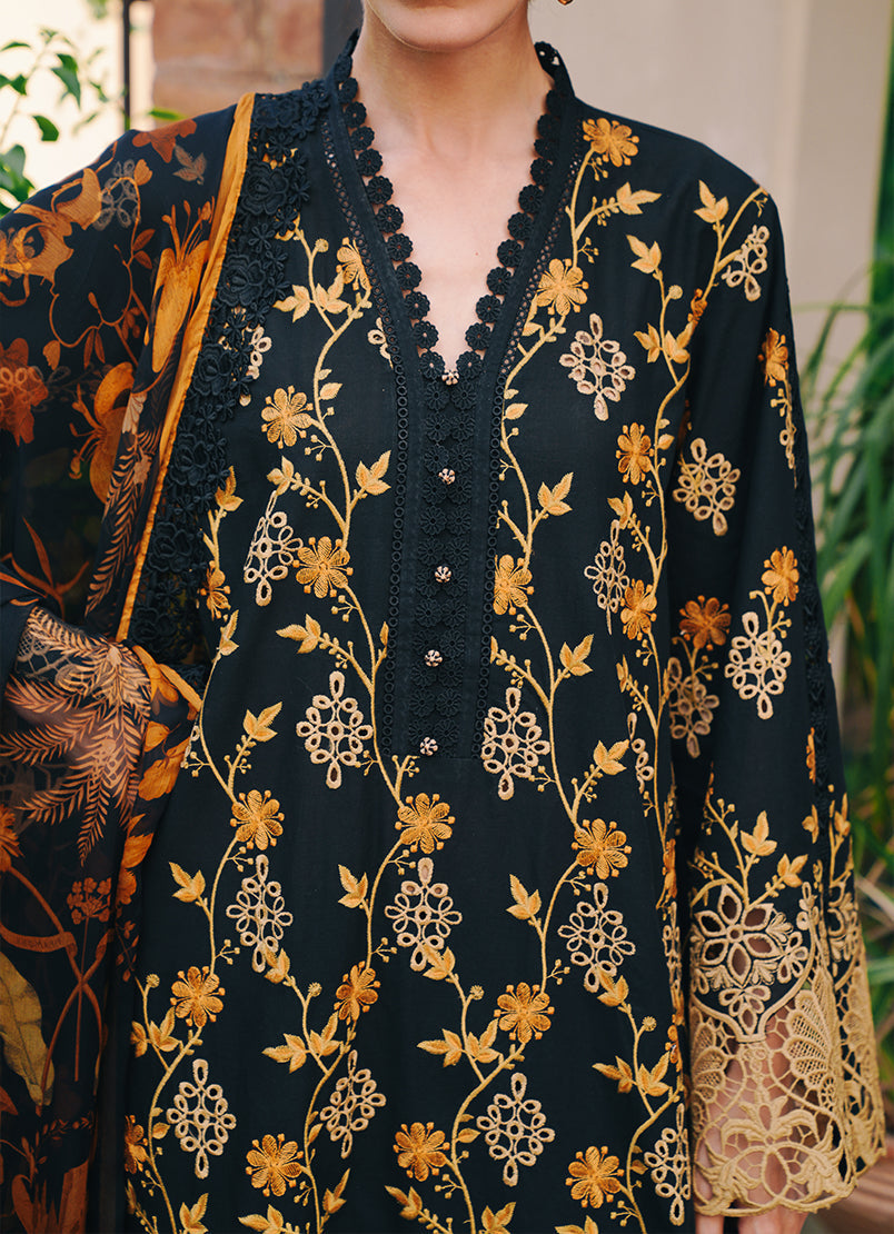 Image | Summerkari 25' | Kaisah -  Image 3 Piece - Unstitched - Original Designer Dress - House of Maryam