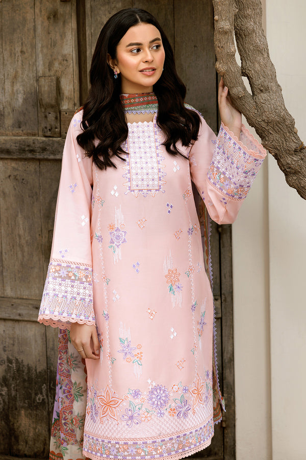 Farasha | Summer Weaves Embroidered Lawn | Coral Peach -  Farasha Ladies Clothes - Original Designer Dress - House of Maryam