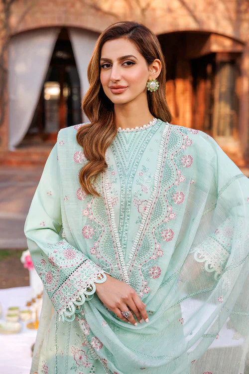 Farasha | Kaavish Lawn 24 | WHISPER MINT -  Farasha Luxury - Original Designer Dress - House of Maryam