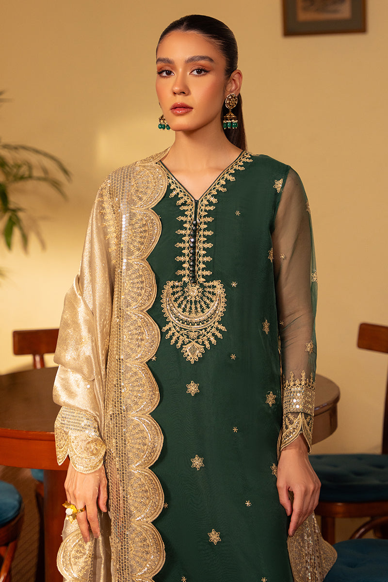 Cross Stitch | Luxury Pret | Jade Radiance-2 PC (Shirt & Dupatta), image 6