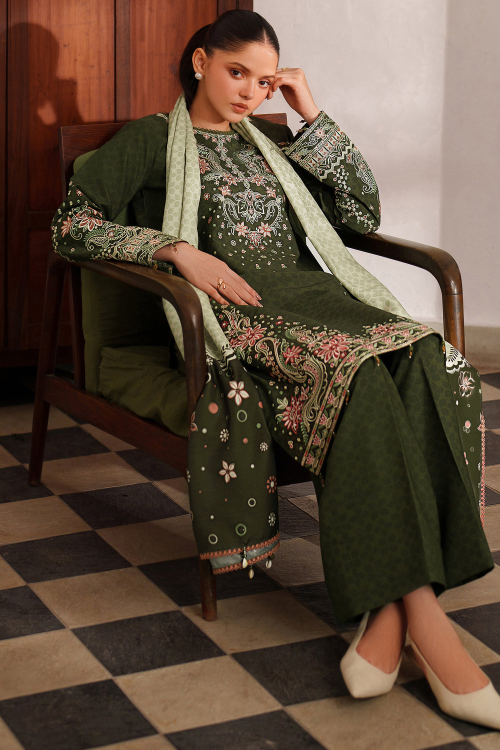 Farasha | Meline Premium Viscose 25 | Olive Drape-8