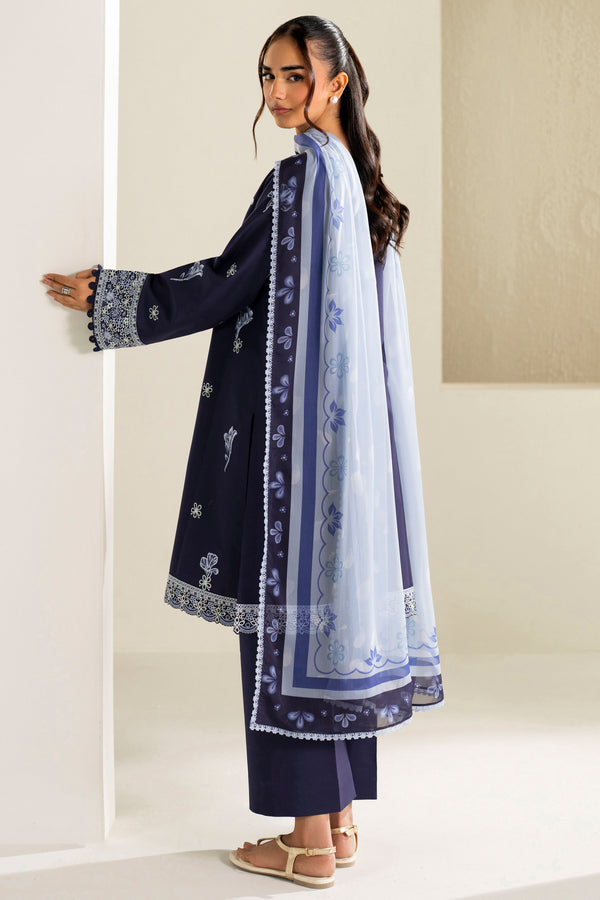 Farasha | Summer Weaves Embroidered Lawn | Midnight Hue-2