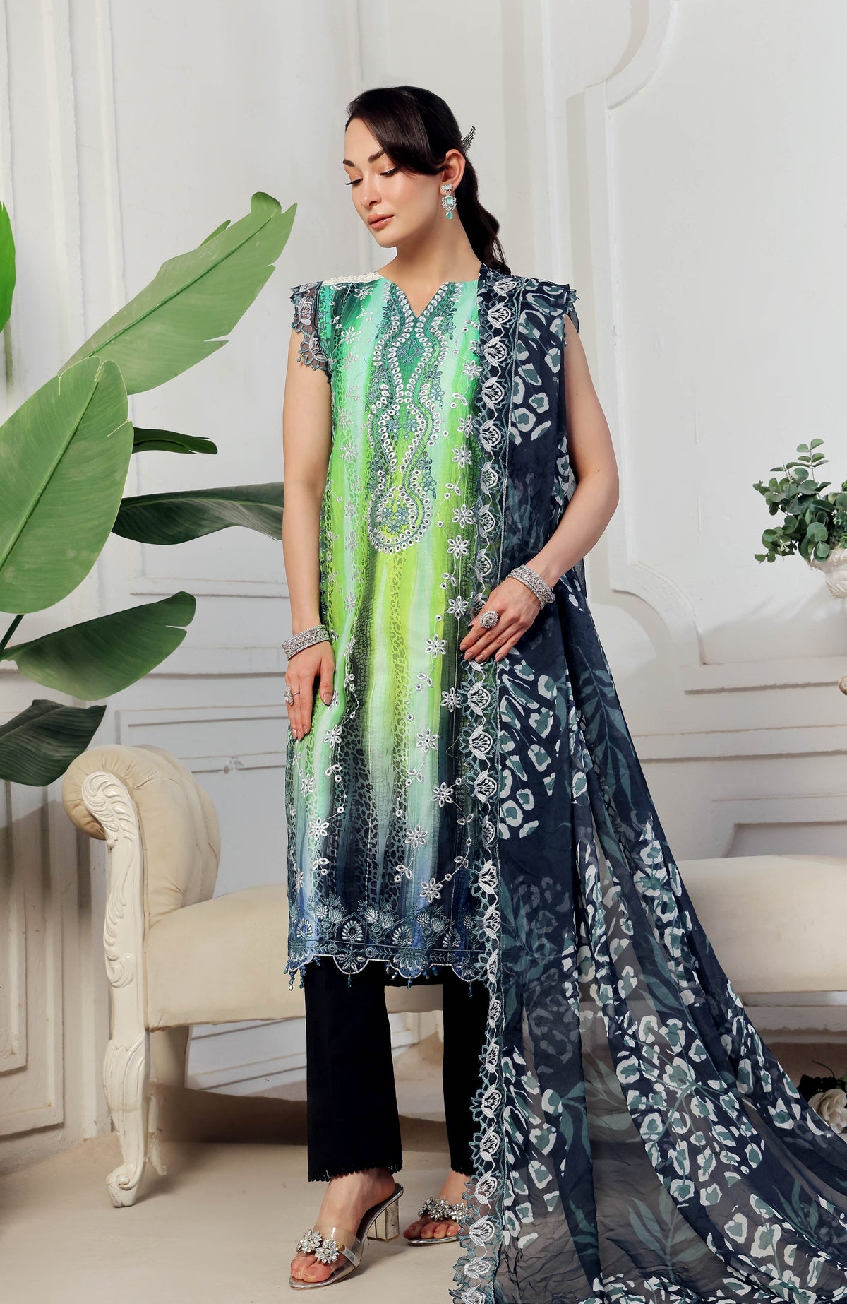 Al Zohaib | Applique Kari Cutwork Edit 25 | ACE-25-08 -  Alzohaib Ladies Clothes - Original Designer Dress - House of Maryam