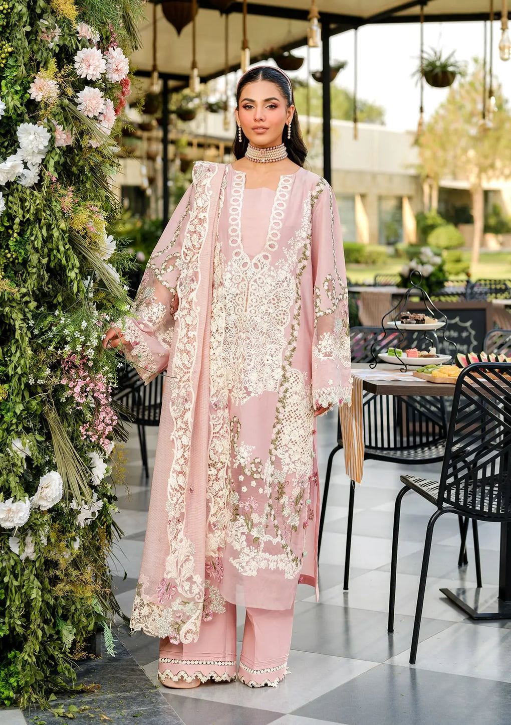Elaf Premium | Luxury Lawn 25 | ELH-3B OH MY ROSE -  Elaf Premium Ladies Clothes - Original Designer Dress - House of Maryam