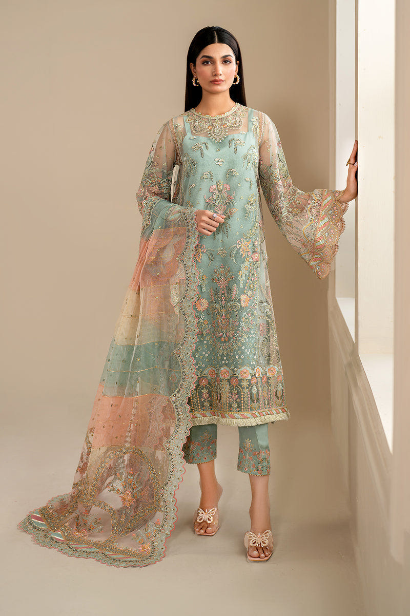 Baroque | Formal Collection | NET UF-620 -  Baroque Ladies Clothes - Original Designer Dress - House of Maryam