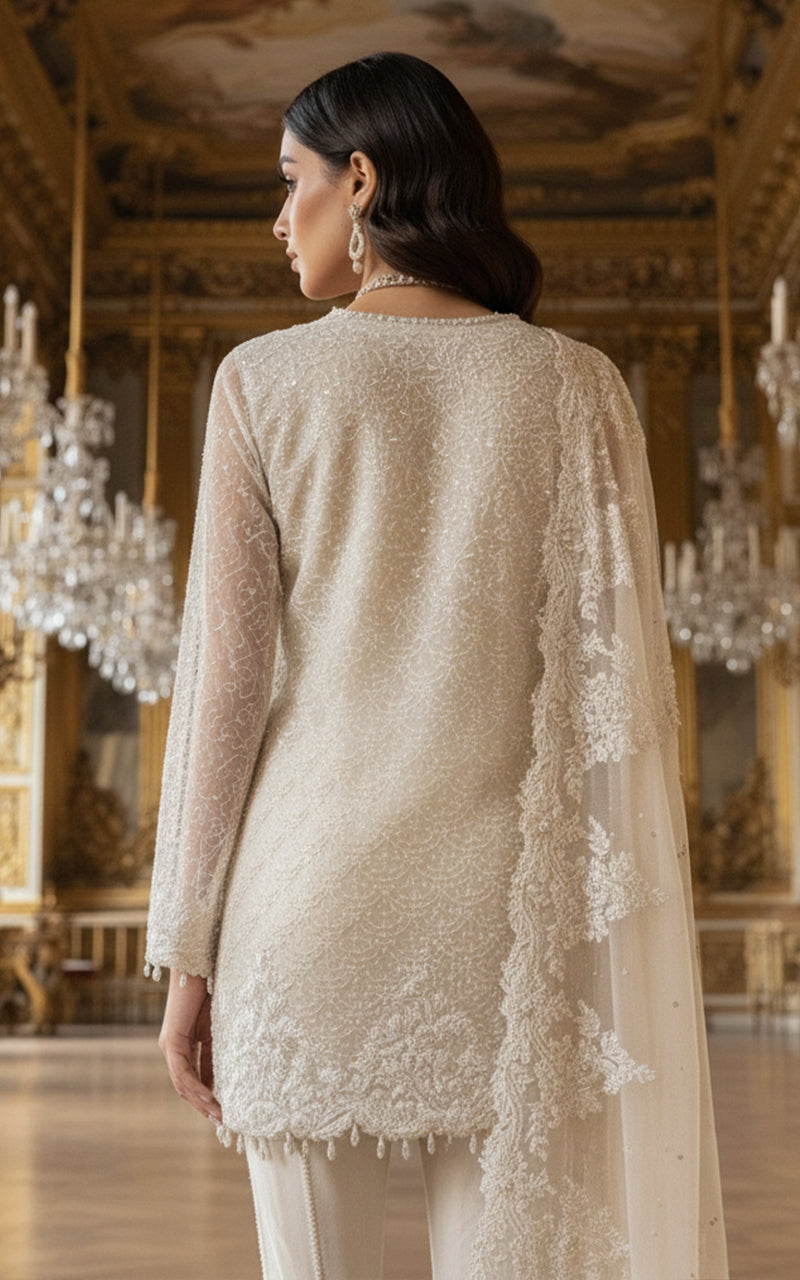 Threads and Motifs | Formal Dresses 25 | Net Embroidered Shirt With Gharara And Dupatta-4
