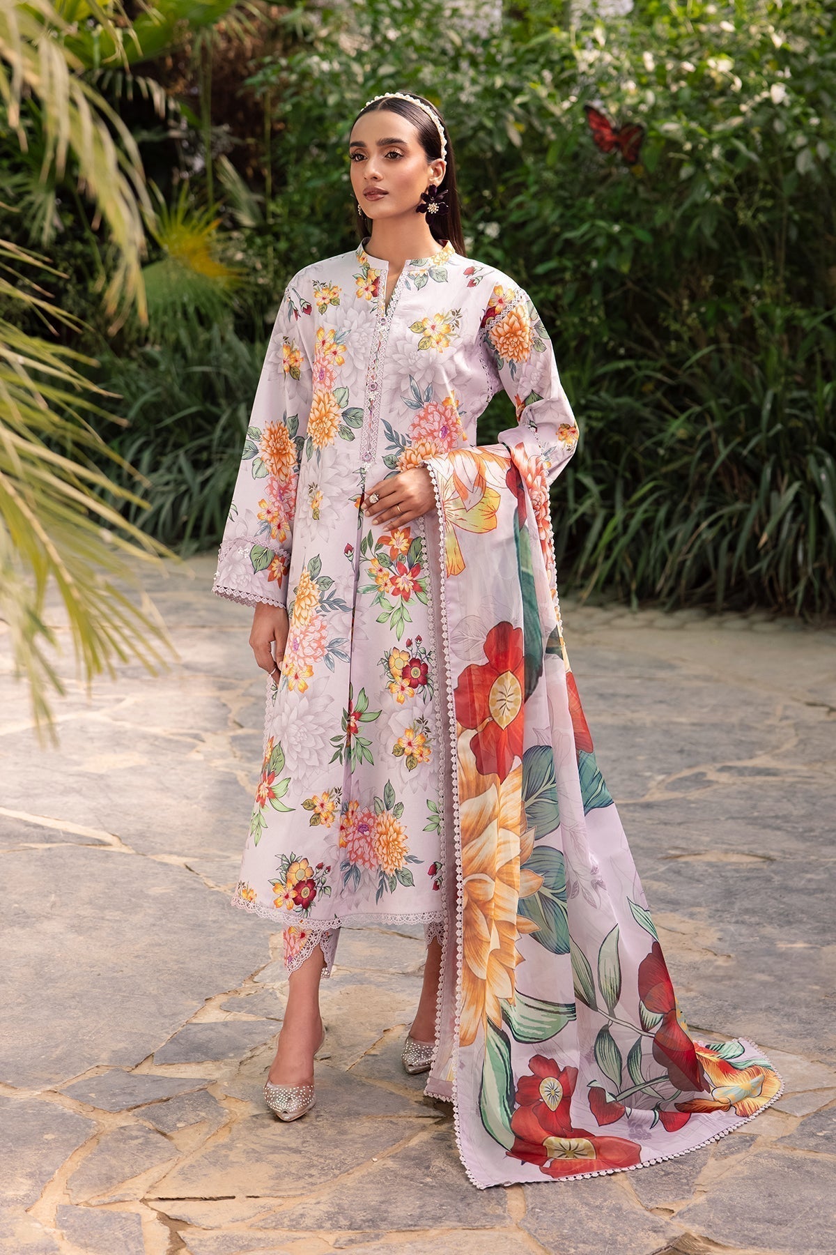 Alizeh | Sheen Lawn Prints 24 | FIONA by Designer Alizeh - House of Maryam - Pakistani Designer Ethnic Wear in {{ shop.shopifyCountryName }}