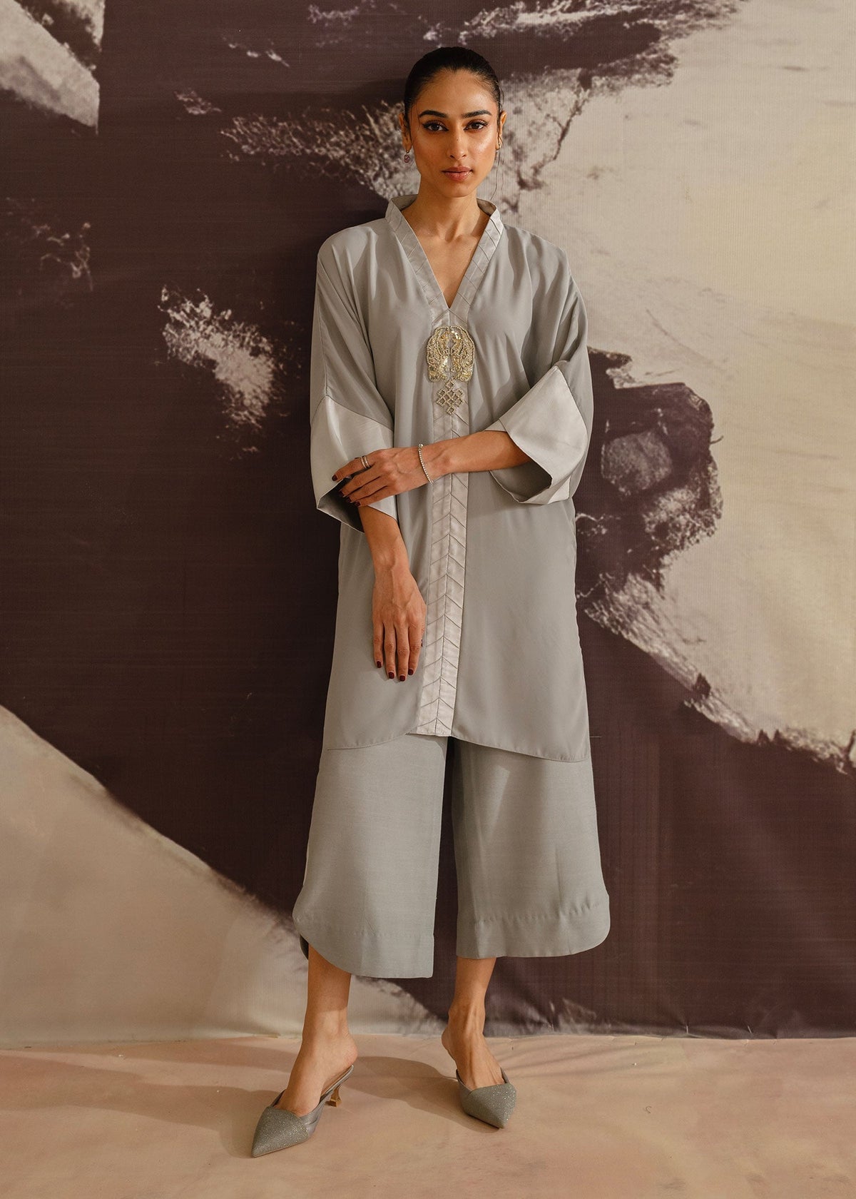 Mahgul | Eye of Cemal | Grey Jewel -  Mahgul Ladies Clothes - Original Designer Dress - House of Maryam