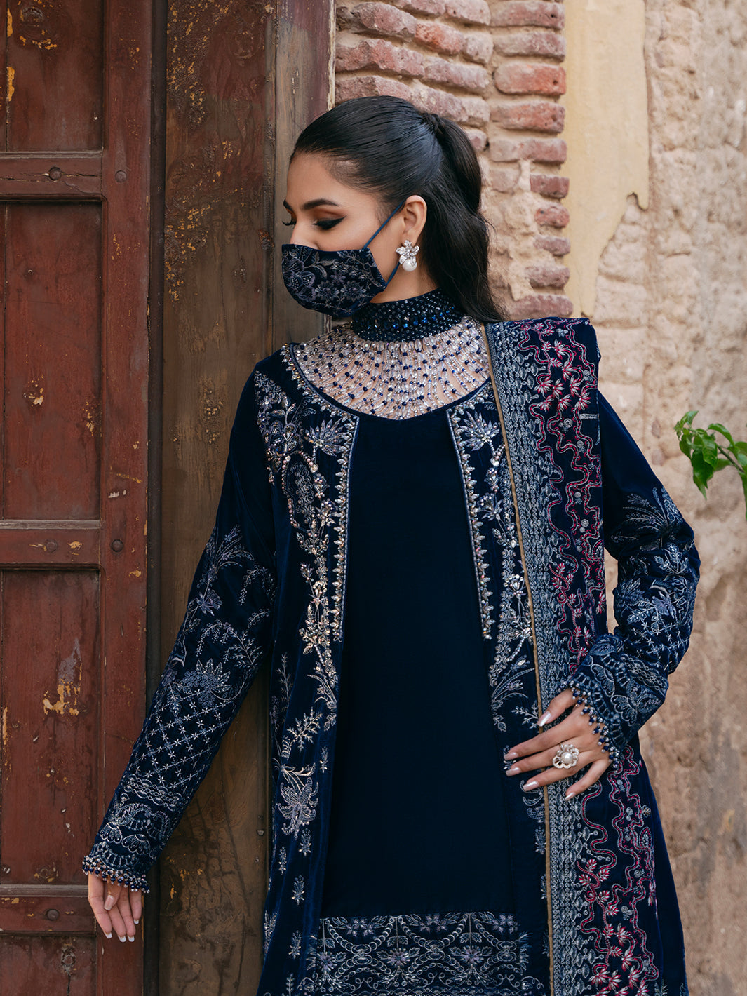 Flossie | Siara Velvet Formals | V-106 - B -  Flossie Ladies Clothes - Original Designer Dress - House of Maryam