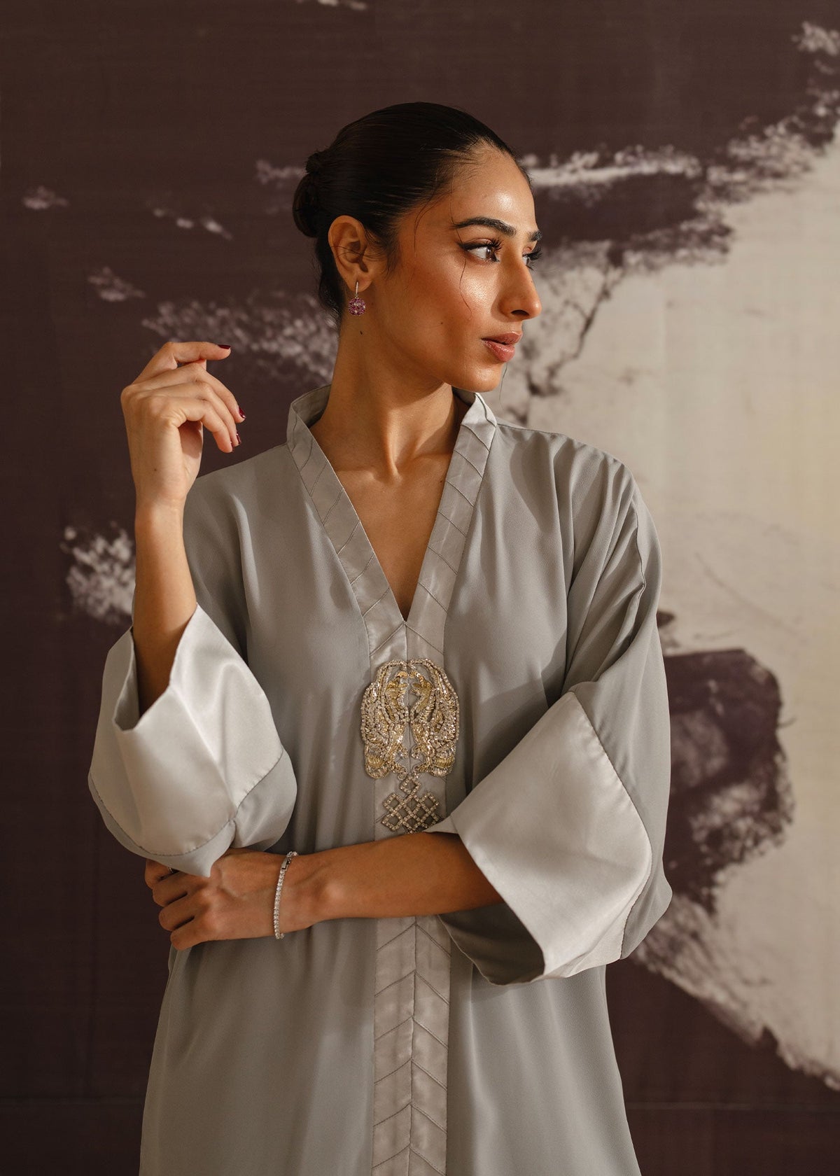 Mahgul | Eye of Cemal | Grey Jewel -  Mahgul Ladies Clothes - Original Designer Dress - House of Maryam