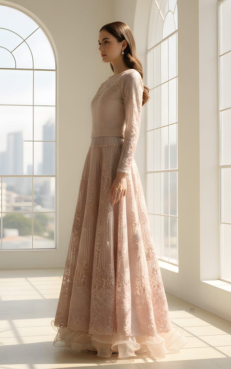 Threads and Motifs | Formal Dresses 25 | Organza Embroidered Blouse And Lehenga, image 5