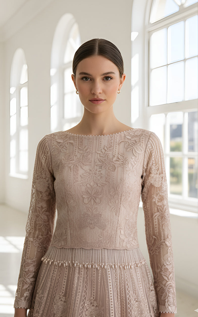 Threads and Motifs | Formal Dresses 25 | Organza Embroidered Blouse And Lehenga-4