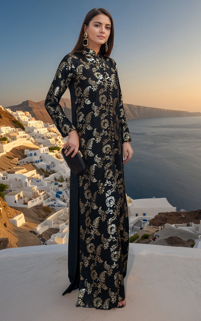Threads and Motifs | Formal Dresses 25 | Chiffon Embroidered Jacket with Embroidered Trouser -  Threads and Motifs Ladies Clothes - Original Designer Dress - House of Maryam