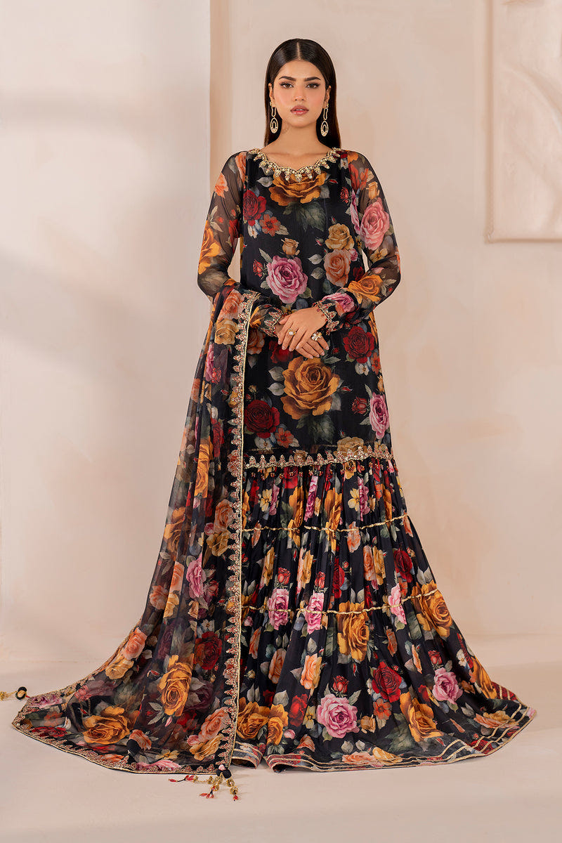 Baroque | Formal Collection | CHIFFON UF-707 -  Baroque Ladies Clothes - Original Designer Dress - House of Maryam